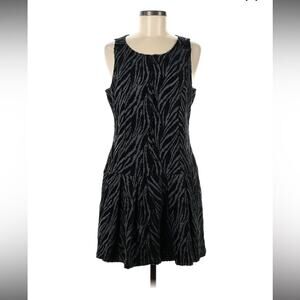 Free People black and grey zebra print drop waist dress, size 4
